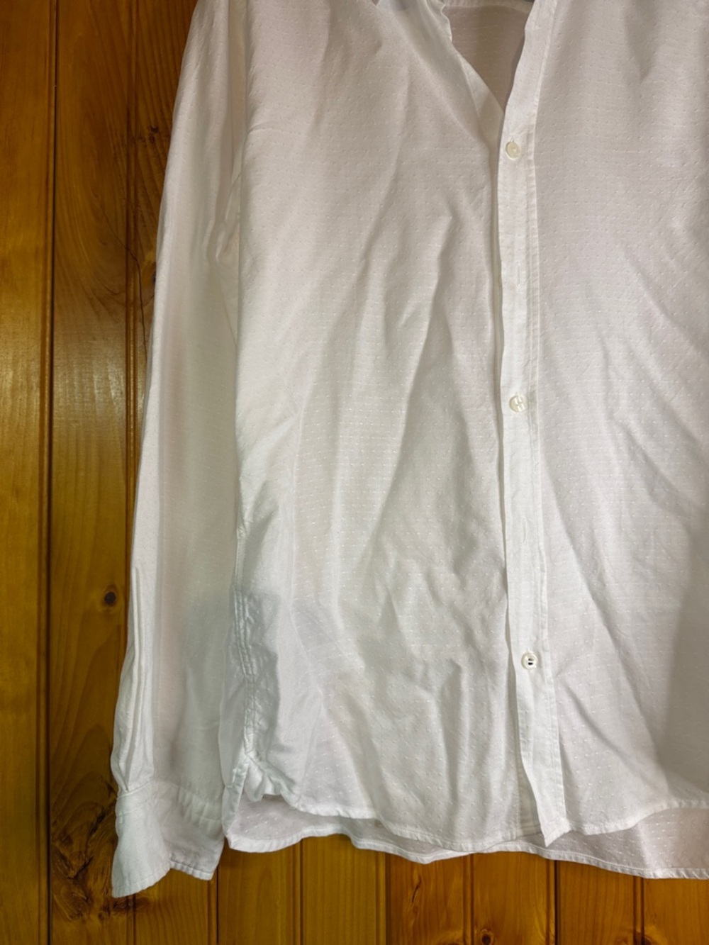 BOSS White Long-Sleeve Casual Button-Down Shirt - Picture 10 of 13